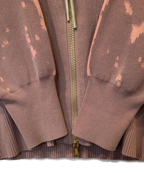 DIESEL（ディーゼル）DIESEL (ディーゼル) ジップアップニット ピンク サイズ:Sの古着・服飾アイテム