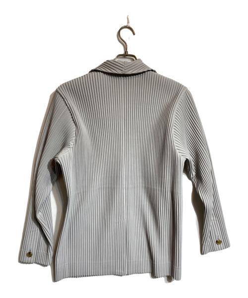 HOMME PLISSE ISSEY MIYAKE（オム プリッセ イッセイ ミヤケ）HOMME PLISSE ISSEY MIYAKE (オムプリッセ イッセイ ミヤケ) BASICS プリーツテーラードジャケット グレー サイズ:1の古着・服飾アイテム