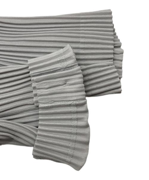 HOMME PLISSE ISSEY MIYAKE（オム プリッセ イッセイ ミヤケ）HOMME PLISSE ISSEY MIYAKE (オムプリッセ イッセイ ミヤケ) BASICS プリーツテーラードジャケット グレー サイズ:1の古着・服飾アイテム