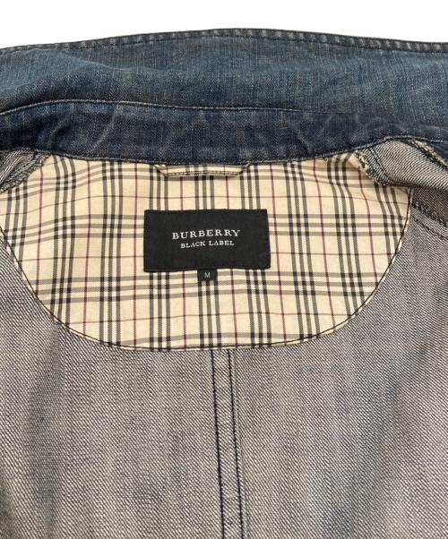 BURBERRY BLACK LABEL（バーバリーブラックレーベル）BURBERRY BLACK LABEL (バーバリーブラックレーベル) デニムダブルライダースジャケット ブルー サイズ:Mの古着・服飾アイテム