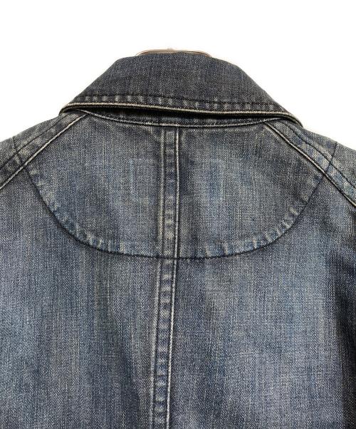 BURBERRY BLACK LABEL（バーバリーブラックレーベル）BURBERRY BLACK LABEL (バーバリーブラックレーベル) デニムダブルライダースジャケット ブルー サイズ:Mの古着・服飾アイテム