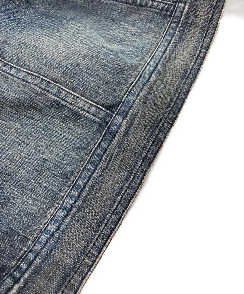 BURBERRY BLACK LABEL（バーバリーブラックレーベル）BURBERRY BLACK LABEL (バーバリーブラックレーベル) デニムダブルライダースジャケット ブルー サイズ:Mの古着・服飾アイテム