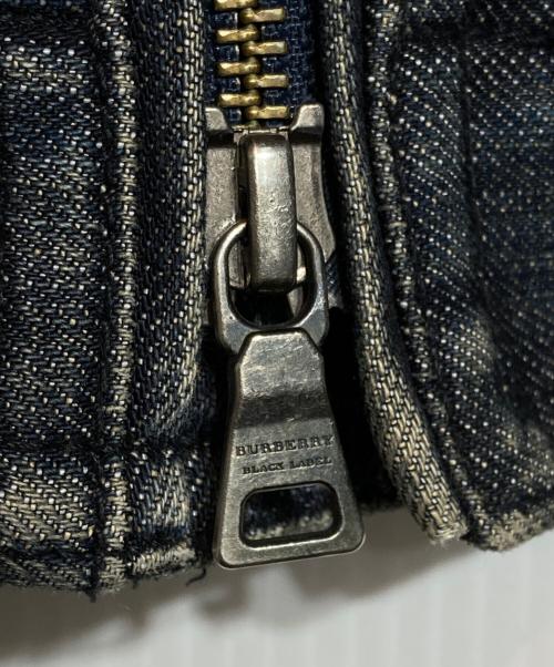 BURBERRY BLACK LABEL（バーバリーブラックレーベル）BURBERRY BLACK LABEL (バーバリーブラックレーベル) デニムダブルライダースジャケット ブルー サイズ:Mの古着・服飾アイテム