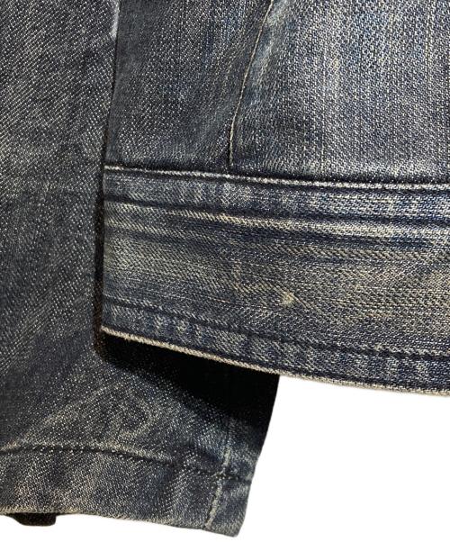 BURBERRY BLACK LABEL（バーバリーブラックレーベル）BURBERRY BLACK LABEL (バーバリーブラックレーベル) デニムダブルライダースジャケット ブルー サイズ:Mの古着・服飾アイテム