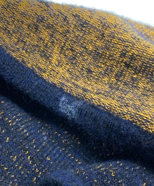 STONE ISLAND（ストーンアイランド）STONE ISLAND (ストーンアイランド) アルパカ混ニットパーカー ネイビー×イエロー サイズ:Mの古着・服飾アイテム