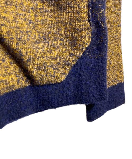 STONE ISLAND（ストーンアイランド）STONE ISLAND (ストーンアイランド) アルパカ混ニットパーカー ネイビー×イエロー サイズ:Mの古着・服飾アイテム