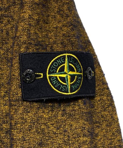 STONE ISLAND（ストーンアイランド）STONE ISLAND (ストーンアイランド) アルパカ混ニットパーカー ネイビー×イエロー サイズ:Mの古着・服飾アイテム