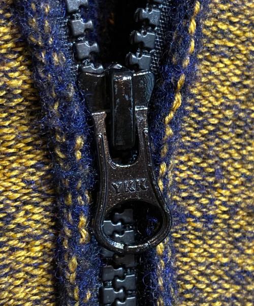 STONE ISLAND（ストーンアイランド）STONE ISLAND (ストーンアイランド) アルパカ混ニットパーカー ネイビー×イエロー サイズ:Mの古着・服飾アイテム