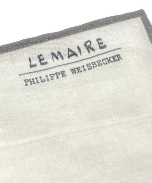 LEMAIRE（ルメール）LEMAIRE (ルメール) SILK SQUARE 60 BLUE CHAIR ベージュ×ブルーの古着・服飾アイテム