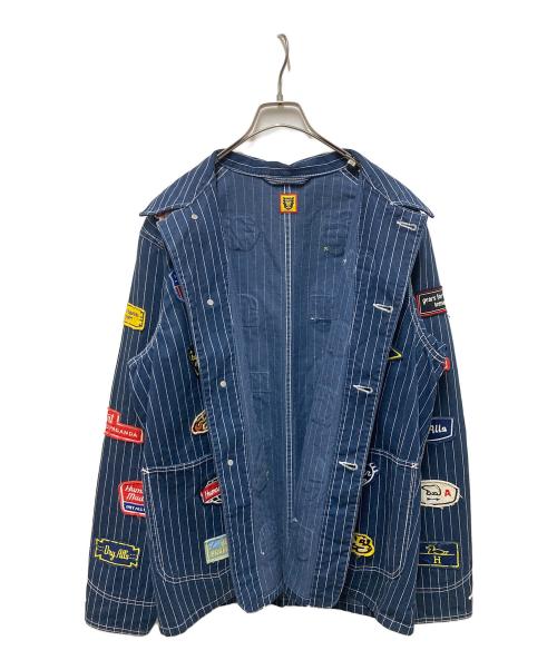 HUMAN MADE（ヒューマンメイド）HUMAN MADE (ヒューマンメイド) PATCH COVERALL ネイビー×ホワイト サイズ:Lの古着・服飾アイテム