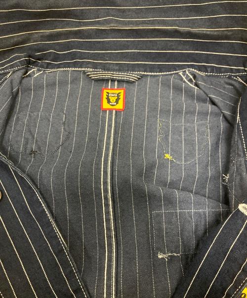 HUMAN MADE（ヒューマンメイド）HUMAN MADE (ヒューマンメイド) PATCH COVERALL ネイビー×ホワイト サイズ:Lの古着・服飾アイテム