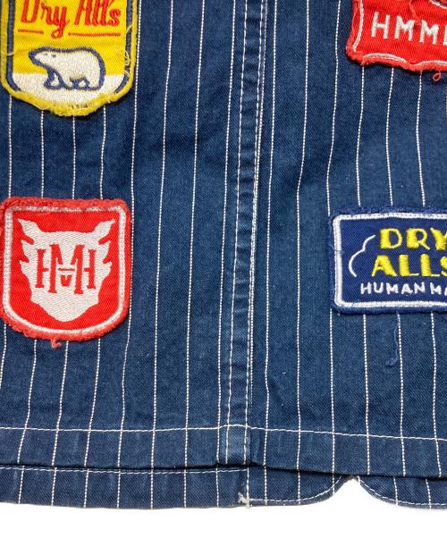 HUMAN MADE（ヒューマンメイド）HUMAN MADE (ヒューマンメイド) PATCH COVERALL ネイビー×ホワイト サイズ:Lの古着・服飾アイテム