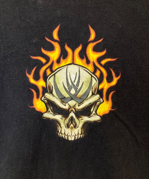 top heavy（トップ ヘヴィー）top heavy (トップ ヘヴィー) ファイヤーパターンスカルプリントカットソー ブラック サイズ:Mの古着・服飾アイテム