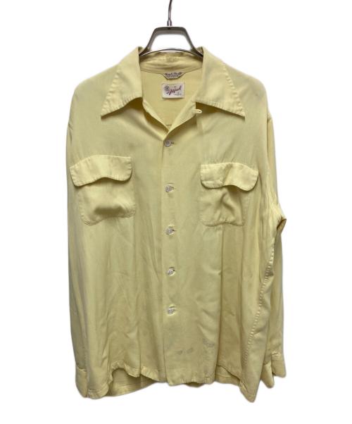 Alfred（アルフレッド）Alfred (アルフレッド) 40’s レーヨンシャツ イエロー サイズ:Mの古着・服飾アイテム