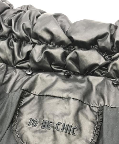 TO BE CHIC（トゥービーシック）TO BE CHIC (トゥービーシック) デザインダウンジャケット ブラック サイズ:40の古着・服飾アイテム