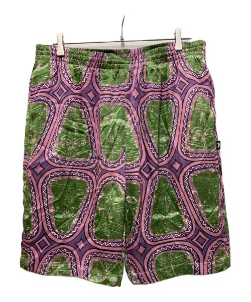 stussy（ステューシー）stussy (ステューシー) Mask Short グリーン×ピンク サイズ:Lの古着・服飾アイテム