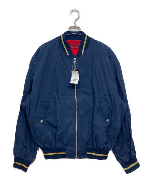 CASTELBAJAC（カステルバジャック）CASTELBAJAC (カステルバジャック) 刺繍デザインブルゾン ネイビー サイズ:48の古着・服飾アイテム