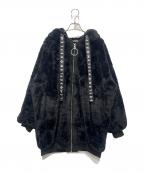 REFLEMレフレム）の古着「ジップアップボアパーカー」｜ブラック