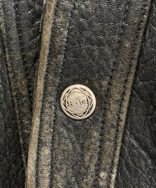 B-12 FORCE CLOTHING（B-12フォースクロージング）B-12 FORCE CLOTHING (B-12フォースクロージング) レザージャケット ブラック サイズ:Sの古着・服飾アイテム