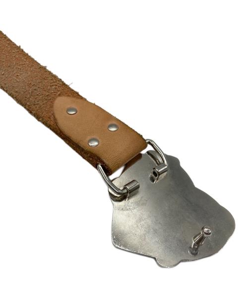 HUMAN MADE（ヒューマンメイド）HUMAN MADE (ヒューマンメイド) HEART LEATHER BELT ブラウンの古着・服飾アイテム