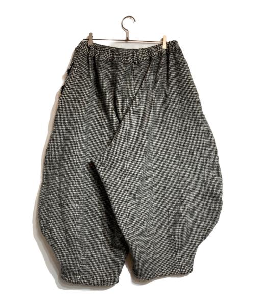 BLACK COMME des GARCONS（ブラックコムデギャルソン）BLACK COMME des GARCONS (コムデギャルソン) 千鳥柄ウールナイロンパンツ グレー サイズ:XLの古着・服飾アイテム