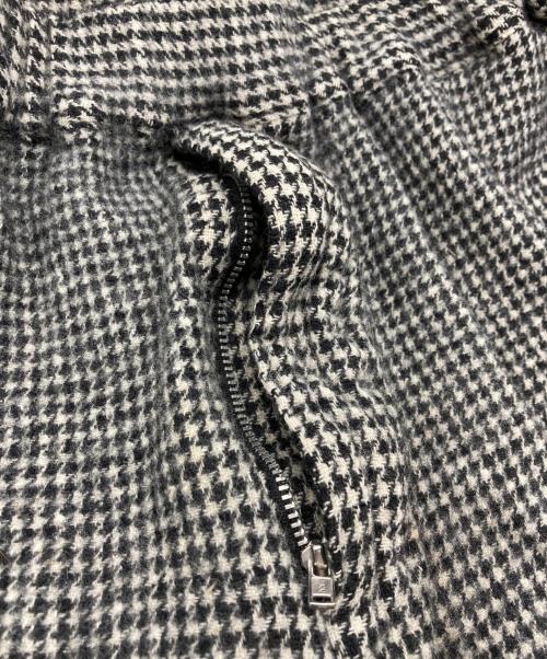 BLACK COMME des GARCONS（ブラックコムデギャルソン）BLACK COMME des GARCONS (コムデギャルソン) 千鳥柄ウールナイロンパンツ グレー サイズ:XLの古着・服飾アイテム