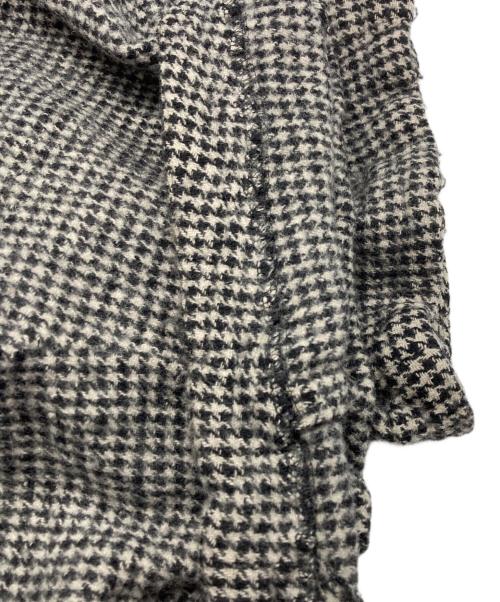 BLACK COMME des GARCONS（ブラックコムデギャルソン）BLACK COMME des GARCONS (コムデギャルソン) 千鳥柄ウールナイロンパンツ グレー サイズ:XLの古着・服飾アイテム