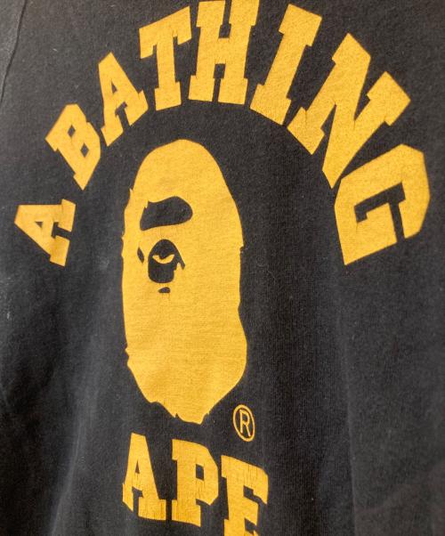 A BATHING APE（ア ベイシング エイプ）A BATHING APE (ア ベイシング エイプ) ダブルフェイスカットソー ブラック×オレンジ サイズ:表示がないため不明の古着・服飾アイテム