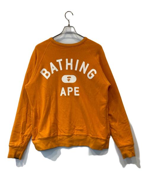 A BATHING APE（ア ベイシング エイプ）A BATHING APE (ア ベイシング エイプ) ダブルフェイスカットソー ブラック×オレンジ サイズ:表示がないため不明の古着・服飾アイテム