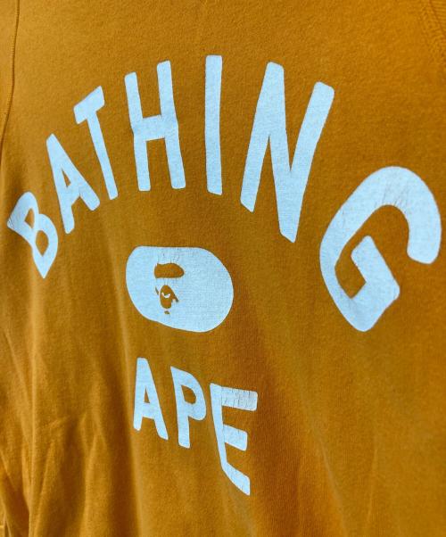 A BATHING APE（ア ベイシング エイプ）A BATHING APE (ア ベイシング エイプ) ダブルフェイスカットソー ブラック×オレンジ サイズ:表示がないため不明の古着・服飾アイテム