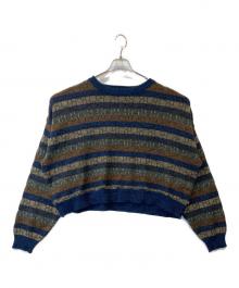 TOWN CRAFT（タウンクラフト）の古着「00’Sクロップドニット」｜ネイビー