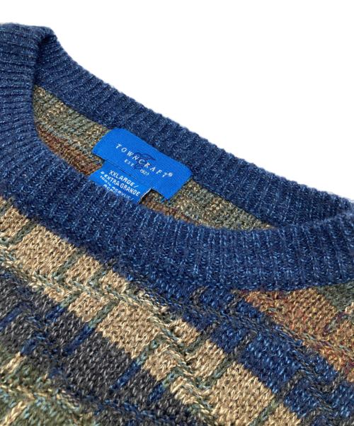 TOWN CRAFT（タウンクラフト）TOWN CRAFT (タウンクラフト) 00’Sクロップドニット ネイビー サイズ:XXLの古着・服飾アイテム