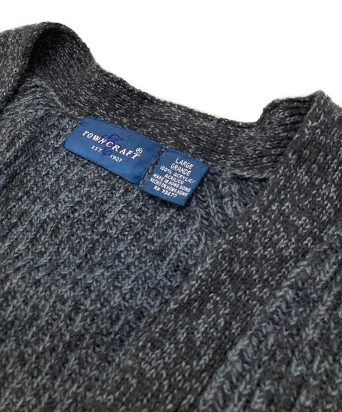 TOWN CRAFT（タウンクラフト）TOWN CRAFT (タウンクラフト) 00’S胡桃釦カーディガン ブルー サイズ:Lの古着・服飾アイテム