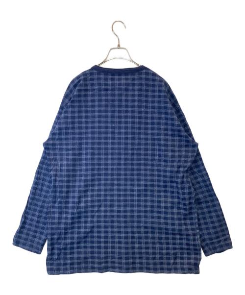 NAUTICA（ノーティカ）NAUTICA (ノーティカ) ヘンリーネックカットソー ブルー サイズ:Lの古着・服飾アイテム