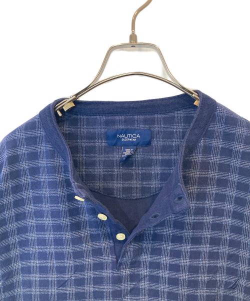 NAUTICA（ノーティカ）NAUTICA (ノーティカ) ヘンリーネックカットソー ブルー サイズ:Lの古着・服飾アイテム