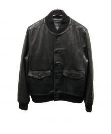 Eddie Bauer（エディーバウアー）の古着「A-1型シープスキンジャケット」｜ブラック
