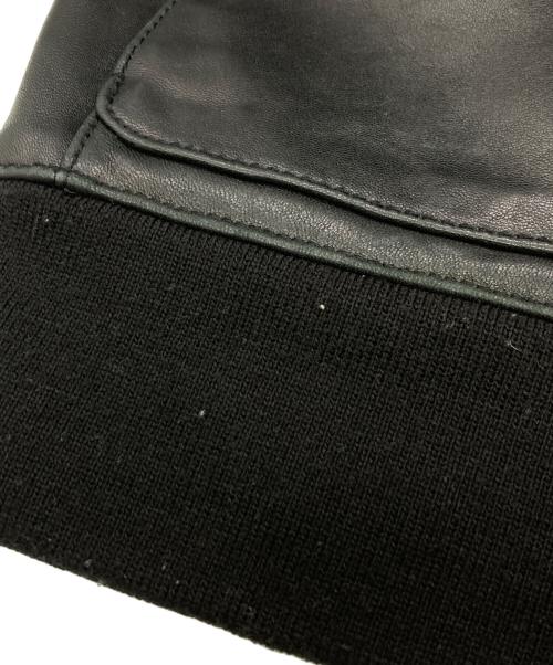 Eddie Bauer（エディーバウアー）Eddie Bauer (エディーバウアー) A-1型シープスキンジャケット ブラック サイズ:Mの古着・服飾アイテム