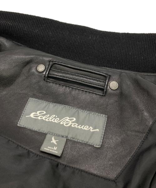 Eddie Bauer（エディーバウアー）Eddie Bauer (エディーバウアー) A-1型シープスキンジャケット ブラック サイズ:Mの古着・服飾アイテム