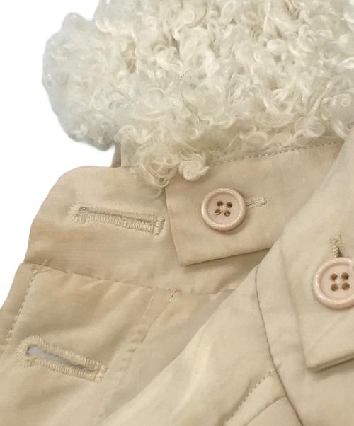 epine（エピヌ）epine (エピヌ) fur ribbon quilting short downcoat アイボリー サイズ:-の古着・服飾アイテム
