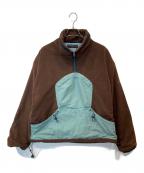 Diaspora Skateboardsディアスポラスケートボードズ）の古着「フリース/ナイロン切替プルオーバー　22AW-DSP-0T03」｜ブラウン