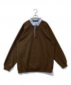 UNFOLLOWアンフォロー）の古着「dry cotton rugby shirt ドライ コットン ラグビー シャツ 25070684000410」｜ブラウン