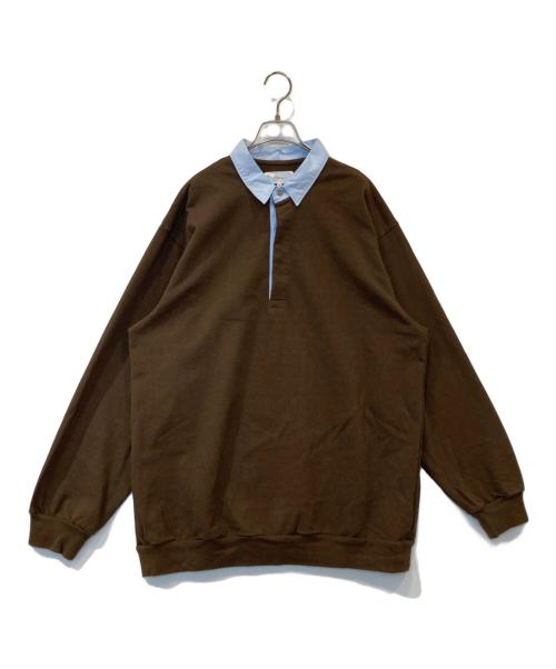 UNFOLLOW（アンフォロー）UNFOLLOW (アンフォロー) dry cotton rugby shirt ドライ コットン ラグビー シャツ 25070684000410 ブラウン サイズ:3の古着・服飾アイテム