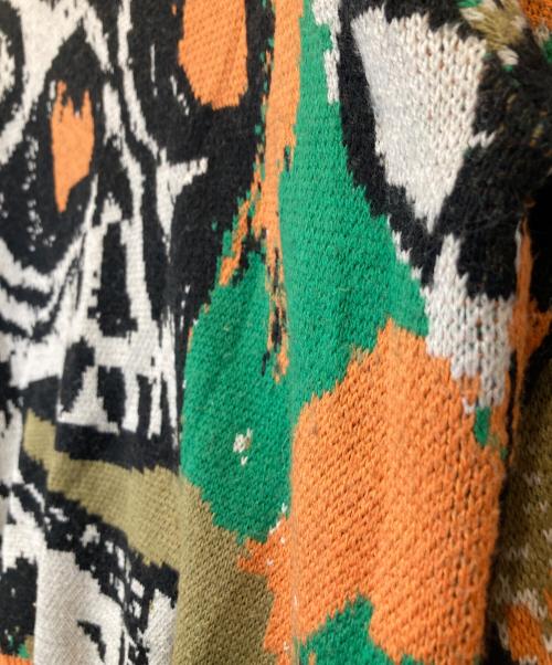 P.A.M（パム）P.A.M (パム) Skulls Crew Neck Knit（スカルクルーネックニット） ベージュ×オレンジ サイズ:Mの古着・服飾アイテム