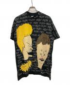 FRUIT OF THE LOOMフルーツオブザルーム）の古着「90’S海外アニメプリントTシャツ」｜ブラック