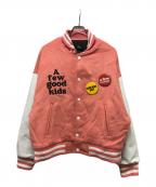 A FEW GOOD KIDSアフューグッドキッズ）の古着「AFGK BOWLING STADIUM JACKET」｜ピンク×ホワイト