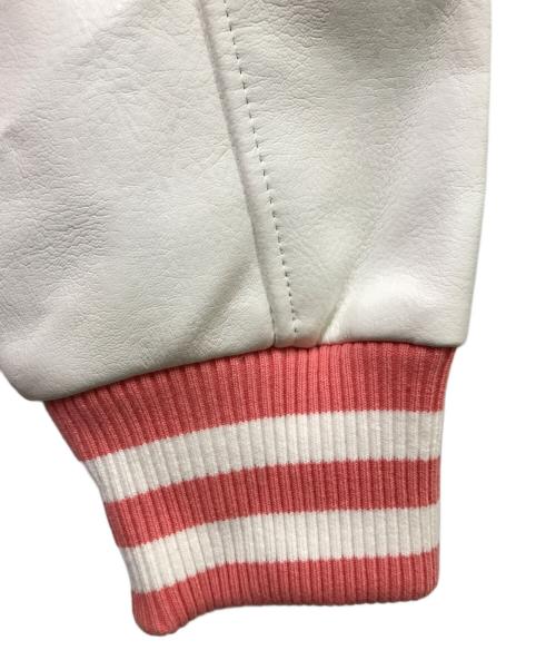 A FEW GOOD KIDS（アフューグッドキッズ）A FEW GOOD KIDS (アフューグッドキッズ) AFGK BOWLING STADIUM JACKET ピンク×ホワイト サイズ:Ⅼの古着・服飾アイテム