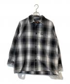 FB COUNTYエフビーカウンティー）の古着「オンブレチェックシャツ」｜ブラック