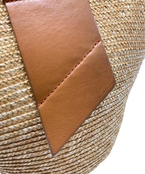 CAROLINA SANTO DOMINGO（カロリーナ・サント・ドミンゴ）CAROLINA SANTO DOMINGO (カロリーナ・サント・ドミンゴ) Amphora Straw and Leather Bag ベージュの古着・服飾アイテム