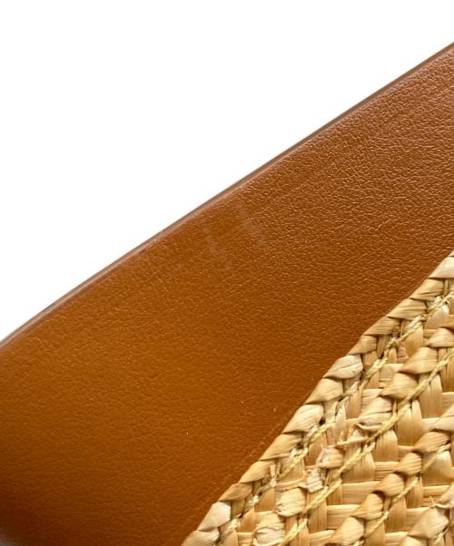 CAROLINA SANTO DOMINGO（カロリーナ・サント・ドミンゴ）CAROLINA SANTO DOMINGO (カロリーナ・サント・ドミンゴ) Amphora Straw and Leather Bag ベージュの古着・服飾アイテム