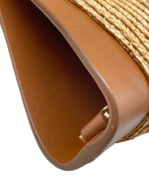 CAROLINA SANTO DOMINGO（カロリーナ・サント・ドミンゴ）CAROLINA SANTO DOMINGO (カロリーナ・サント・ドミンゴ) Amphora Straw and Leather Bag ベージュの古着・服飾アイテム